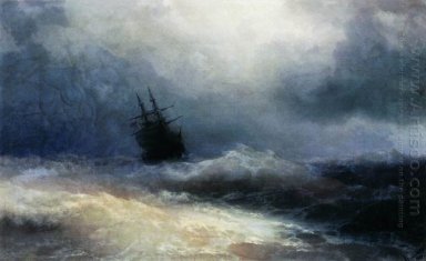 Navire dans la tempête 1887