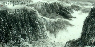 Landschap met cloud - Chinees schilderij