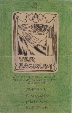 Ansichtkaart van Carl Moll Ver Sacrum 1897