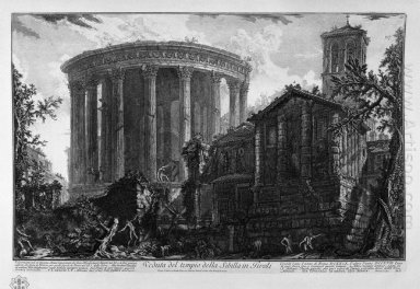Blick auf den Tempel der Sibylle bei Tivoli