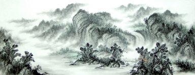 Berg och vatten - kinesisk målning