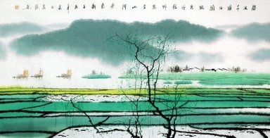Landbouwgrond - Chinees schilderij