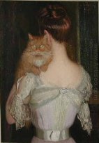 Femme avec un chat