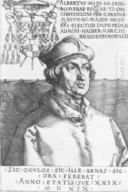 Cardinale Albrecht di Brandeburgo piccolo Cardina 1519