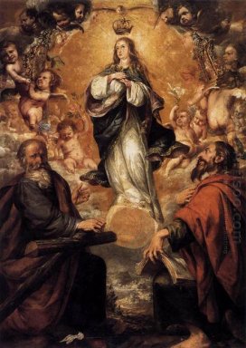 Jungfrau der Unbefleckten Empfängnis mit Sts Andreas und Johanne