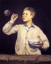 boy blowing bubbles 1869