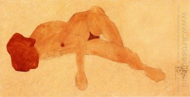 liggande kvinnlig naken 1908