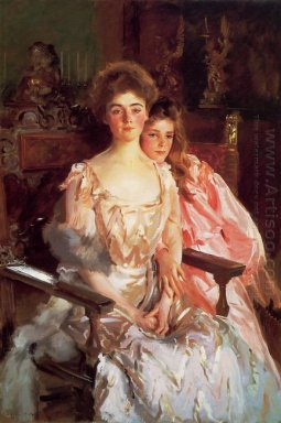 Mrs Fiske Warren Gretchen Osgood e de sua filha Rachel 1903