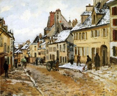 Pontoise weg naar gisors in winter 1873