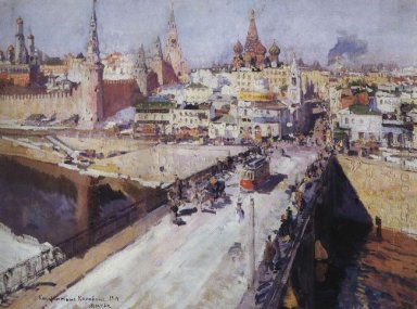 Le pont de la rivière Moskva 1914