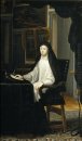 Portrait de la reine Marianne d'Autriche comme une veuve