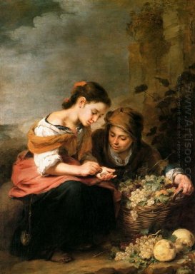 Die kleine Frucht-Verkäufer 1675