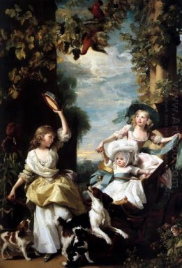 Les trois plus jeunes filles de George III 1785