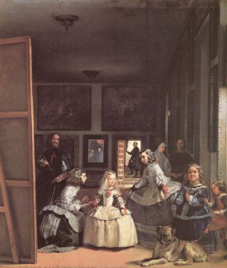 Las Meninas Detalj av nedre delen skildrar familjen av Phi