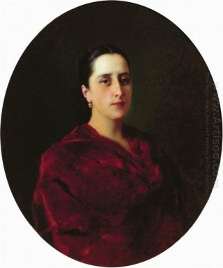 Portrait Of An Diketahui Di Red Dress