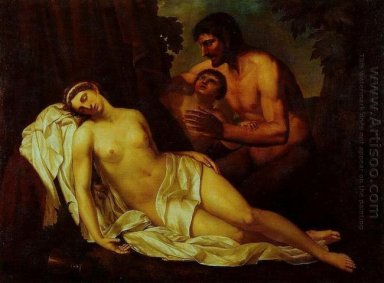 Vénus en état d\'ébriété par un satyre la nuda
