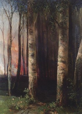 fuego en el bosque 1883