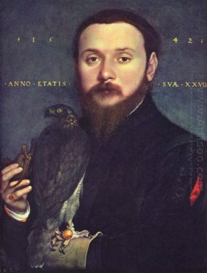 Portrait de gentilhomme avec un Falcon 1542