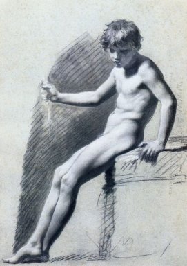 Sittande Nude Figur