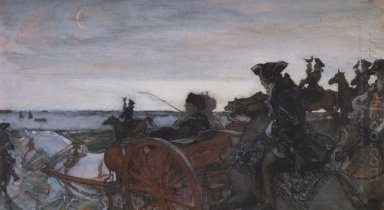 Екатерина II Установка на охоту с соколами 1902