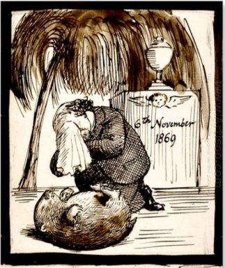 Imagen de un boceto y Poema Mostrando asunto y autor 1869