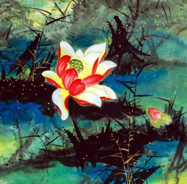 Lotus Chinees schilderij