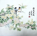 Pear & Birds - Peinture chinoise