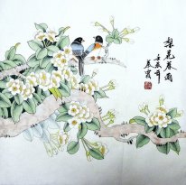 Pear & Birds - Chinesische Malerei