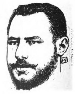 Portrait de l\'écrivain français André Fontainas 1898