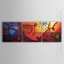 Hand Painted Oil Painting Abstrak - Set 3