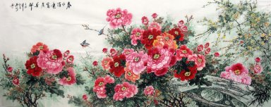 Peony(Long) - Chinese Painting