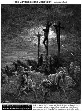 The Darkness bei der Kreuzigung