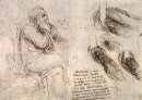 A Seated Man And Studies And Notes On The Movement Of Water