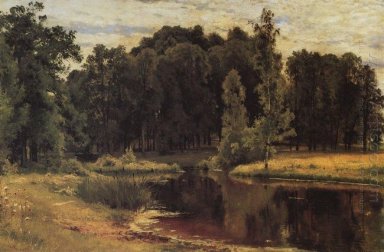Teich in einem alten Park 1897