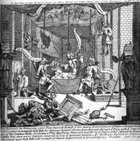 Ein Nur-Ansicht des englischen Bühnen 1724