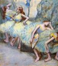 Ballett-Tänzer in den Flügeln 1900