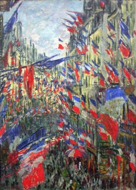 De Rue Montargueil Met Vlaggen