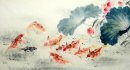 Fish-Lotus - Pittura cinese