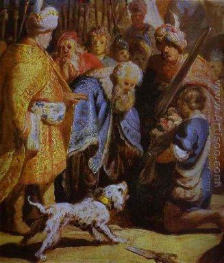 David présentant la tête de Goliath au Roi Saul