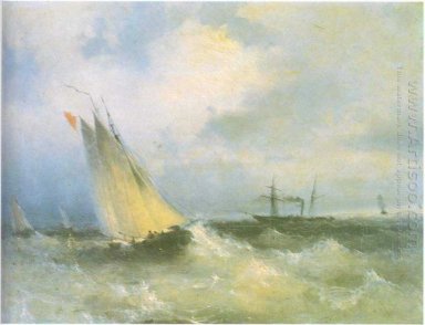 Óleo Seascape 1874