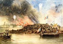 Die Bombardierung von Sveaborg, in der Ostsee, 9. August 1855