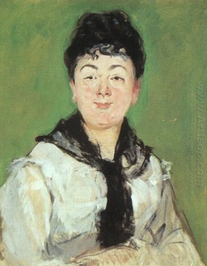 Portrait d\'une dame avec un fichu noir 1878