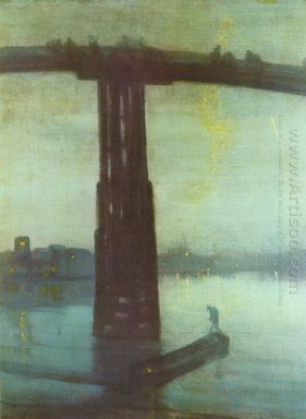 Ноктюрн синий и золотой Старый Баттерси мост 1875