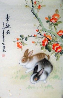 Konijn - Chinees schilderij