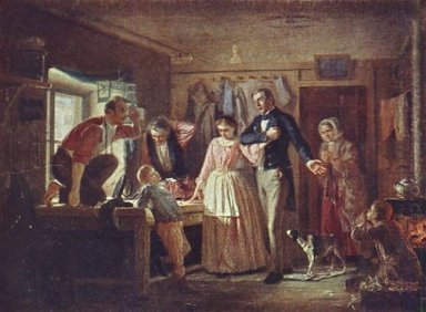 Courting Ein Beamter, auf seine Tochter Tailor 1862