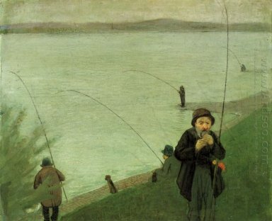 Pemancing Di Sungai Rhein