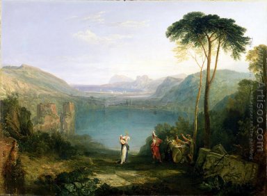  Avernosjön Aeneas och Cumaean sibylen, c.1814-5