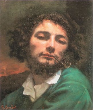 Autoportrait L\'homme avec un tuyau 1849