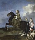 Equestrian porträtt av Christina, drottningen av Sverige