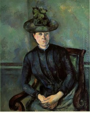 Mulher em um chapéu verde Aka Madame Cézanne